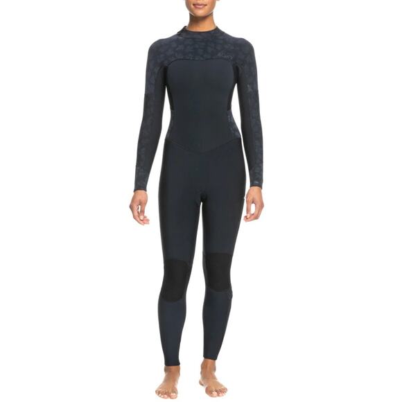Roxy Women's Wetsuit 5/4/3mm Swell Series Back Zip GBS Full Suit in Black - Picture 1 of 10